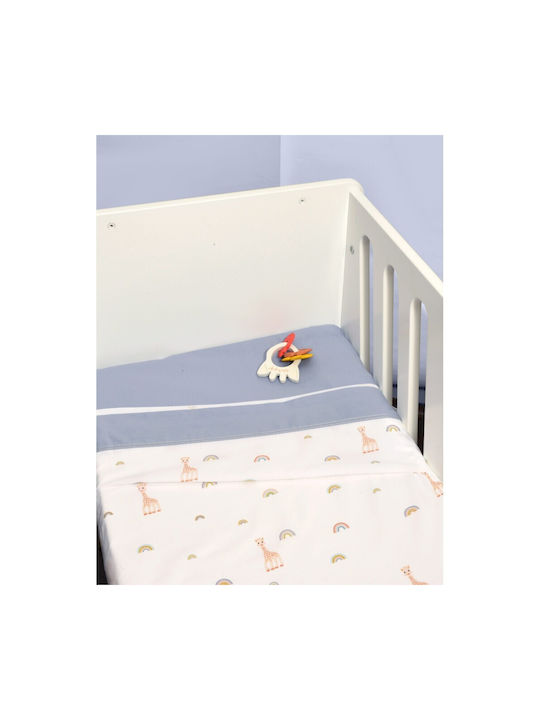 Sophie La Girafe Set Baby Sheets Cradle Cotton White 80x110cm 2pcs