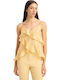 Women's Blouse Yellow Burgundy