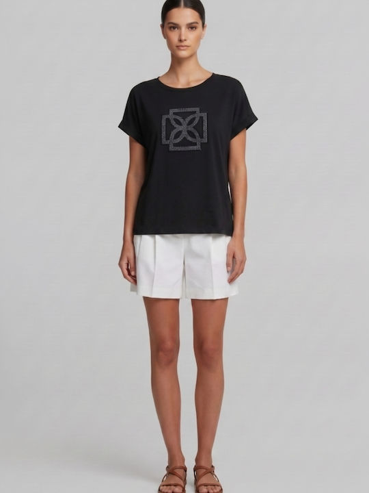 Γυναικείο Crop T-shirt Μαύρη