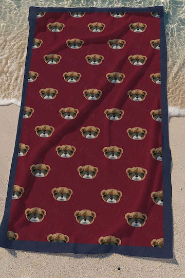 SteweHome Cotton Beach Towel Burgundy