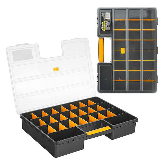 Geko Organizator Pentru Compartimente de Scule cu Divizoare Reglabile Transparent 46x33x7.5cm