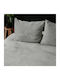 Sleeptime Set Huse Pentru Pilote 200x200cm Dublu Cu 2 Fețe De Pernă Teddy Gri