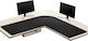 Perna De Mouse Zoresyn Formă L 140+137 X40 Cm Mare Negru