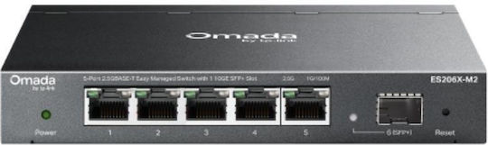 TP-LINK ES206X-M2 Managed L2 PoE Switch with 5 Ethernet Ports and 1 SFP Port