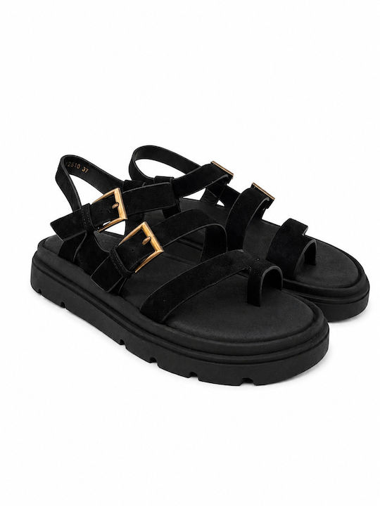Alta Moda Women's Flat Sandals Black