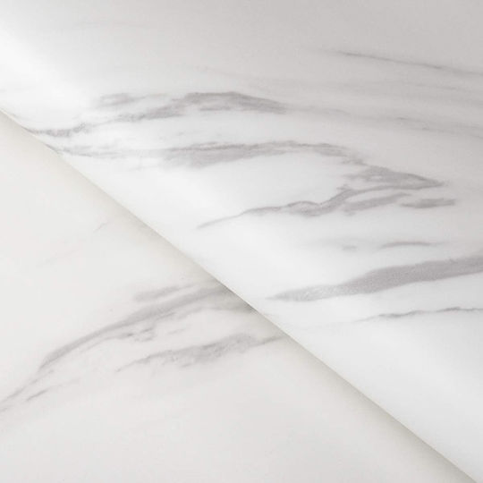 Self-adhesive Waterproof Marble Furniture Foil White-grey 60x500cm