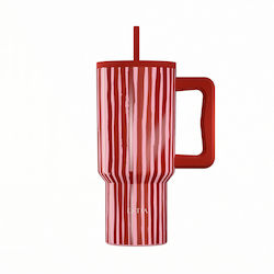 Estia Pahar cu mâner cu pai XL Save The Aegean 900ml Viva Stripe