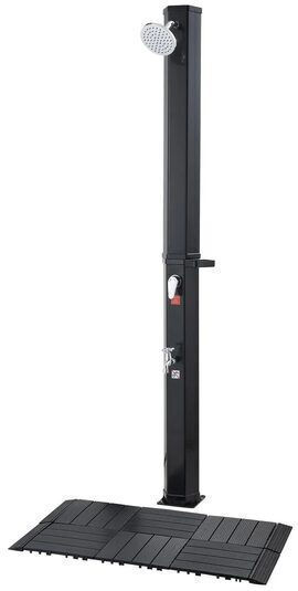 Duș Piscină Solar din PVC 420x420 cm Albastru