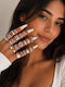 Vergoldete Ringe Set