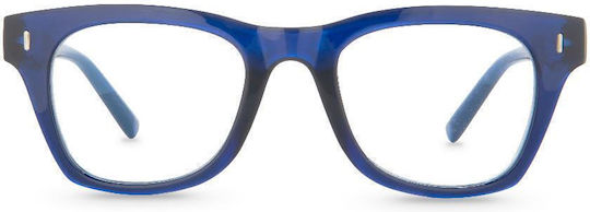 Nordic Vision Damen Lesebrillen +3.00 in Hellblau Farbe