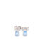 Silver Union Silver Stud Earrings with Stones