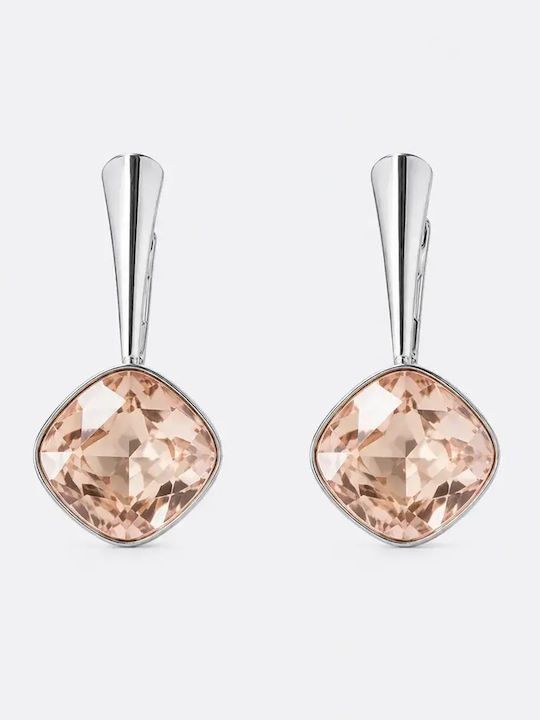 The Gem Stories Ohrringe aus Silber mit Steinen Rosa
