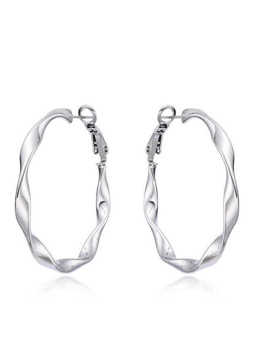 Asimi Body Piercing Σκουλαρίκια Κρίκοι από Ατσάλι με Πέτρες