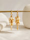 The Gem Stories Stud Earrings Made of Steel with Beige Stones