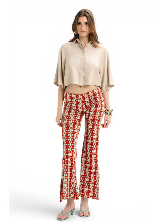 Damen Stoffhose Rote
