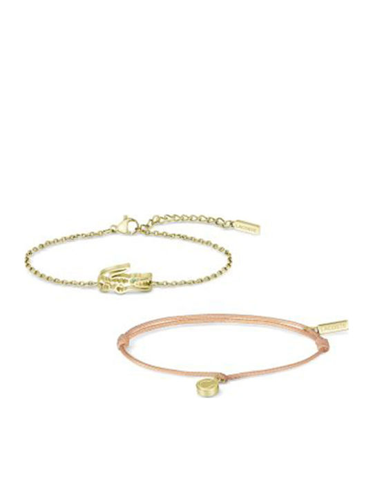 Lacoste Women's Leather Bracelet Set 19cm