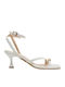 Sandale Elegante Damă Albă 5955+Alb de Piele