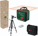 Bosch PLL 360-1 Selbstnivellierbares Lineares Laser-Nivelliergerät Rote Laserstrahl 3.6V mit Arbeitsbereich 24m