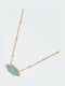 The Gem Stories Necklace Eye From Gold Plated Silver Blue