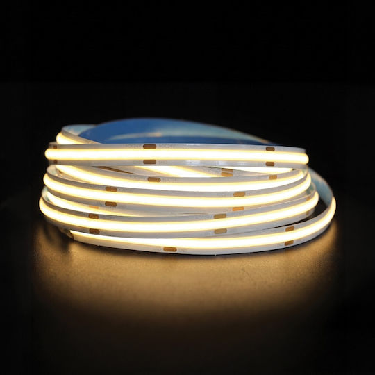 VK Lighting Αδιάβροχη Ταινία LED 24V Φυσικό Λευκό Φως 5m Τύπου COB