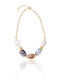 The Gem Stories Necklace From Gold Plated Steel Pink