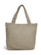 Damentasche Shopper Schulter Leder Taupe