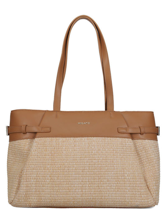 Straw Women's Shoulder Bag Tabac