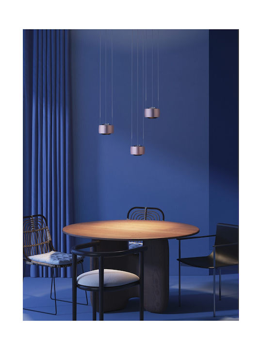 VK Lighting Pendant Light Rose Gold LED with Warm White Light