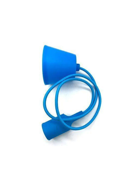 Pendant Ceiling Light Blue with E27 Socket