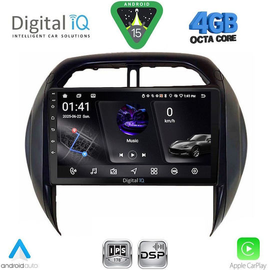 Digital IQ Car Audio System for Toyota RAV 4 2000-2006 with Clima Bluetooth USB WiFi GPS Apple CarPlay Android Auto with 9" Touch Screen