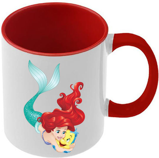 Ariel Mug Red Handle Interior