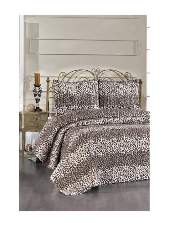 SteweHome Πάπλωμα Διπλό με Γέμιση Microfiber 200x230εκ. Καφέ