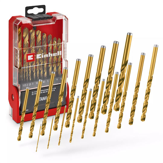 Einhell Set 19 Titanium Drills for Metal