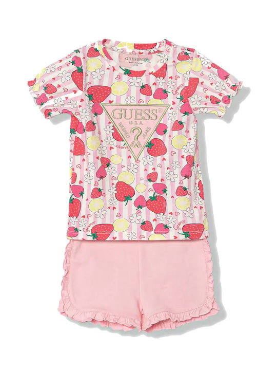 Guess Kinderbekleidungsset mit Sommer-Shorts 2 Stück Erdbeeren
