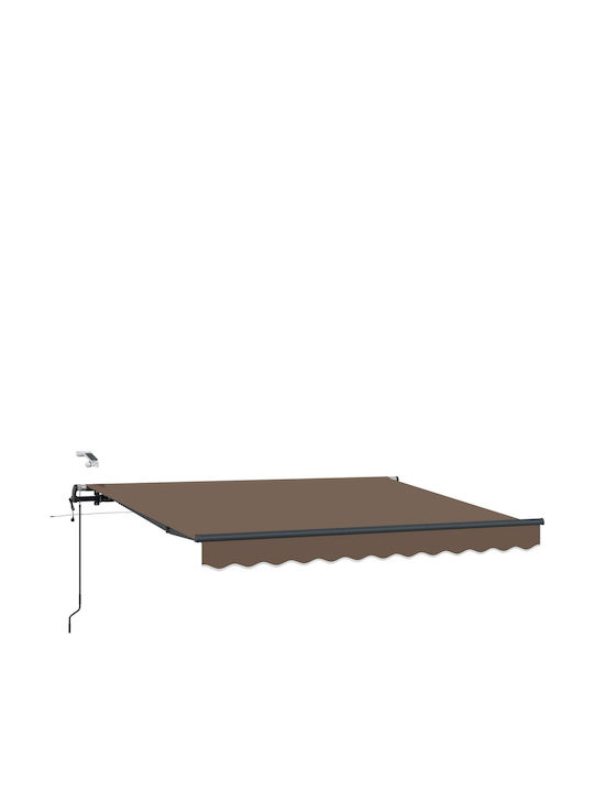 vidaXL Terrasse Markise mit LEDs Braun 3x2.5m