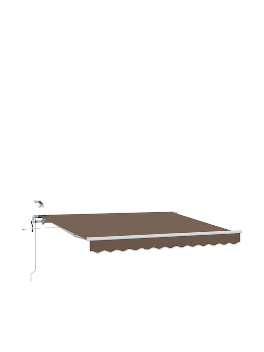 vidaXL Markise für Terrasse mit LEDs Braun 3x2.5m