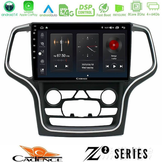 Cadence Ηχοσύστημα Αυτοκινήτου για Jeep Grand Cherokee 2014-2020 (Bluetooth/USB/WiFi/GPS/Apple-Carplay/Android-Auto) με Οθόνη Αφής 10"