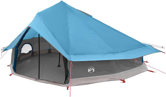 vidaXL Καλοκαιρινή Σκηνή Camping Teepee Μπλε 800x800εκ.
