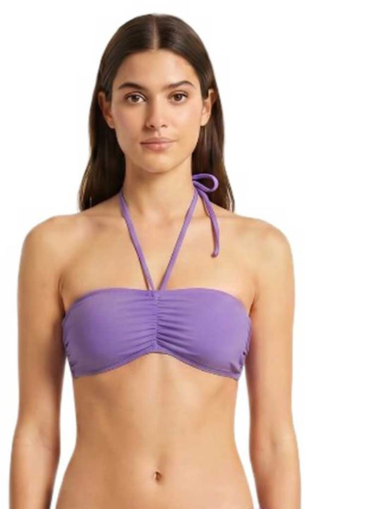 Kayak Strapless Bikini Top Μωβ