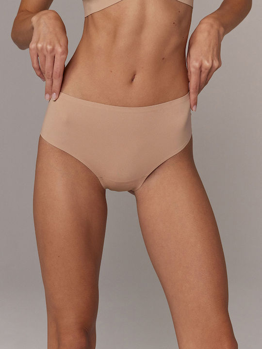 High Waist Women's Brazil Seamless Beige