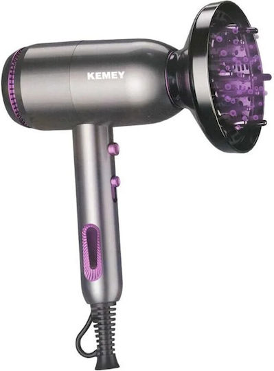 Kemei Ionisches Professionelles Haartrockner mit Diffusor 1700W