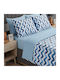 MayHome Set Bed Sheets for Single Bed with Rubber Hugger 100x200+25cm Geometric 3 Pieces