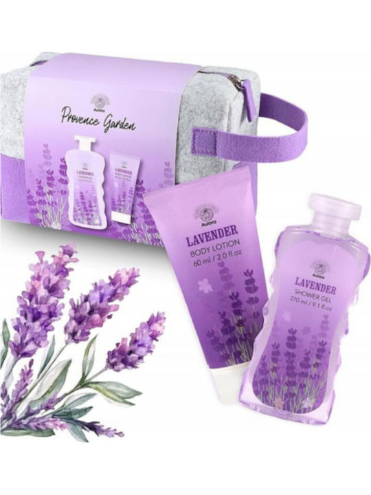 Aurora Natural Lavandula Set Îngrijire Pentru Curățare Corp 3 Bucăți