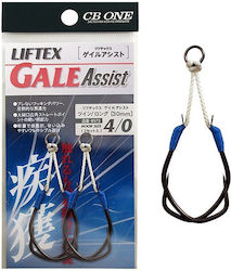 Fishing Hooks Cb One Liftex Gale Twin Assist Jigging 2 0–6 0 No4/0 Med Twin 20mm X 2 Set