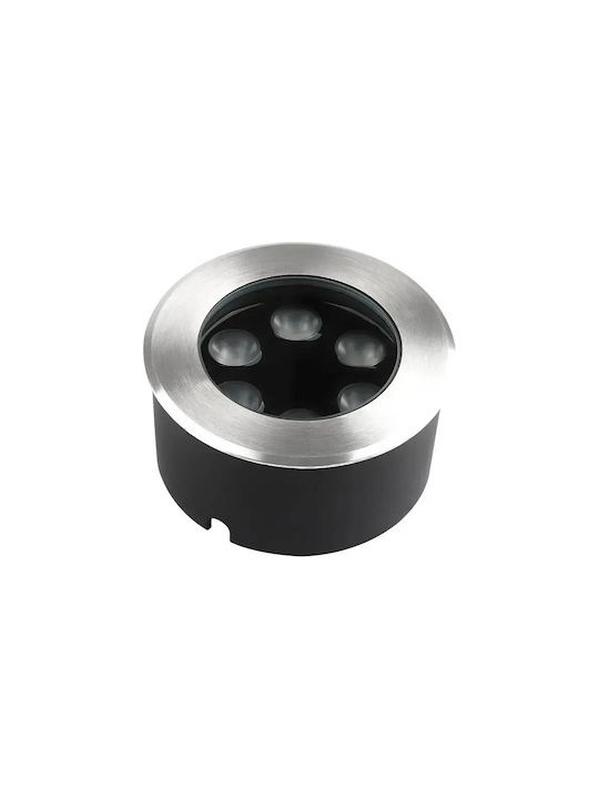 V-TAC LED Floor Spot 6W with Natural White Light IP67 Silver