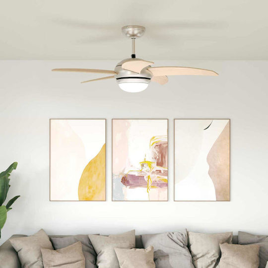 vidaXL Ανεμιστήρας Οροφής 110cm με Φως Sonoma