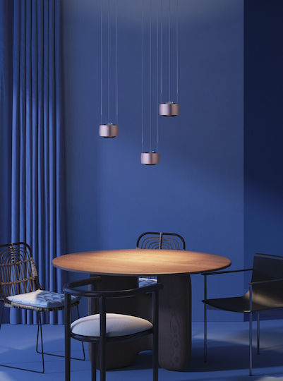 VK Lighting Κρεμαστό Φωτιστικό Μαύρο LED με Θερμό Λευκό Φως