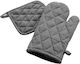 Fabric Kitchen Oven Mitt Gray