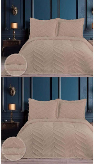 SteweHome Подредба Пликове За Завивки 260x260см King Size С 2 Калъфки За Възглавници Кафяв
