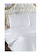 SteweHome Cotton Duvet Cover Set 200x220cm Double With 2 Pillowcases Cream